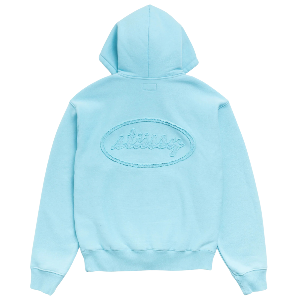 Stussy Cursive Applique Zip Hood Aqua