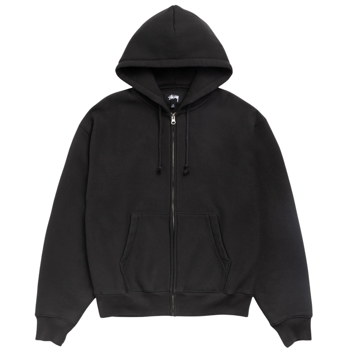 Stussy Cursive Applique Zip Hood Black 
