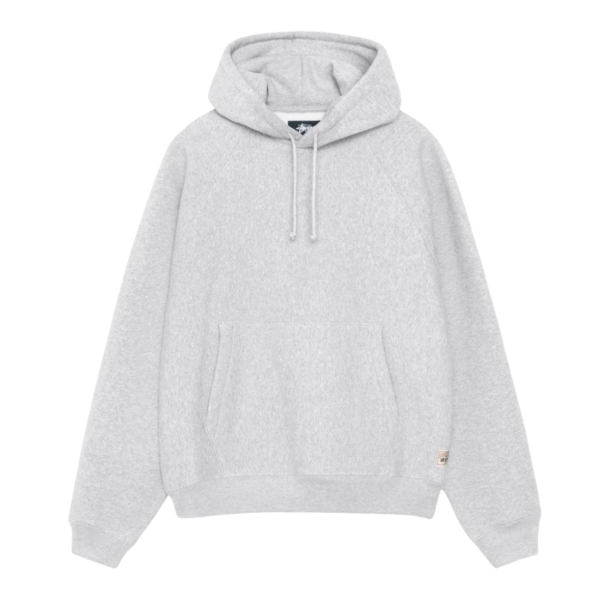 Stussy Fleece Raglan Hood Ash Heather 