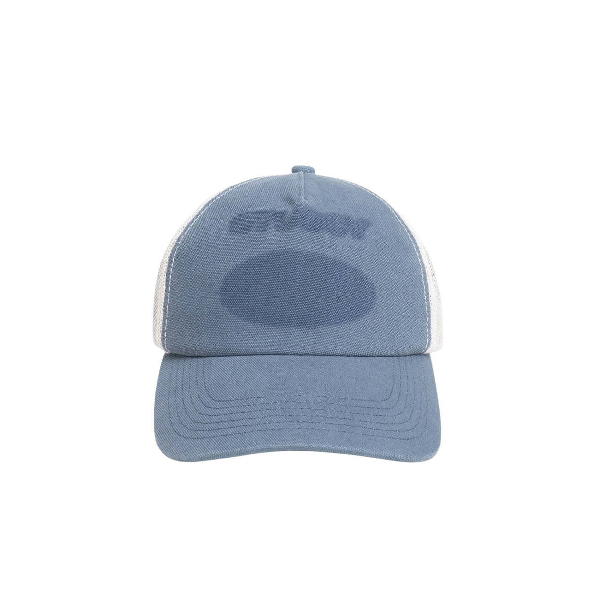 Stussy Ghost Logo Trucker Blue