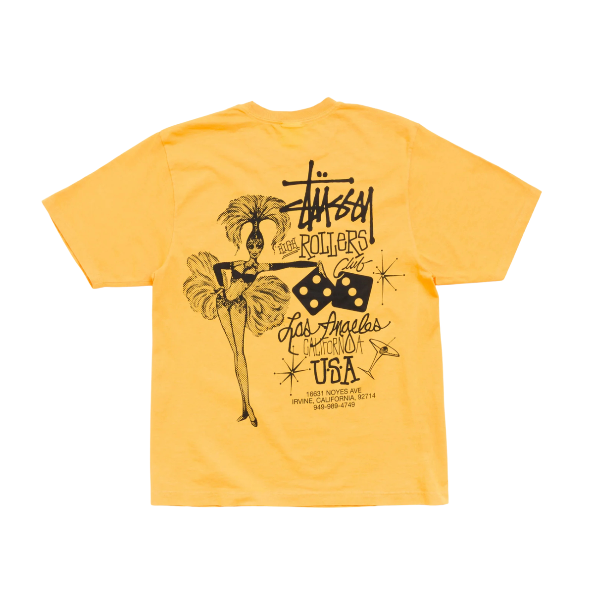 Stussy High Rollers Pigment Dyed Tee Marigold