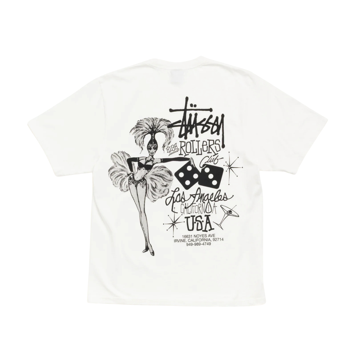 Stussy High Rollers Pigment Dyed Tee Natural