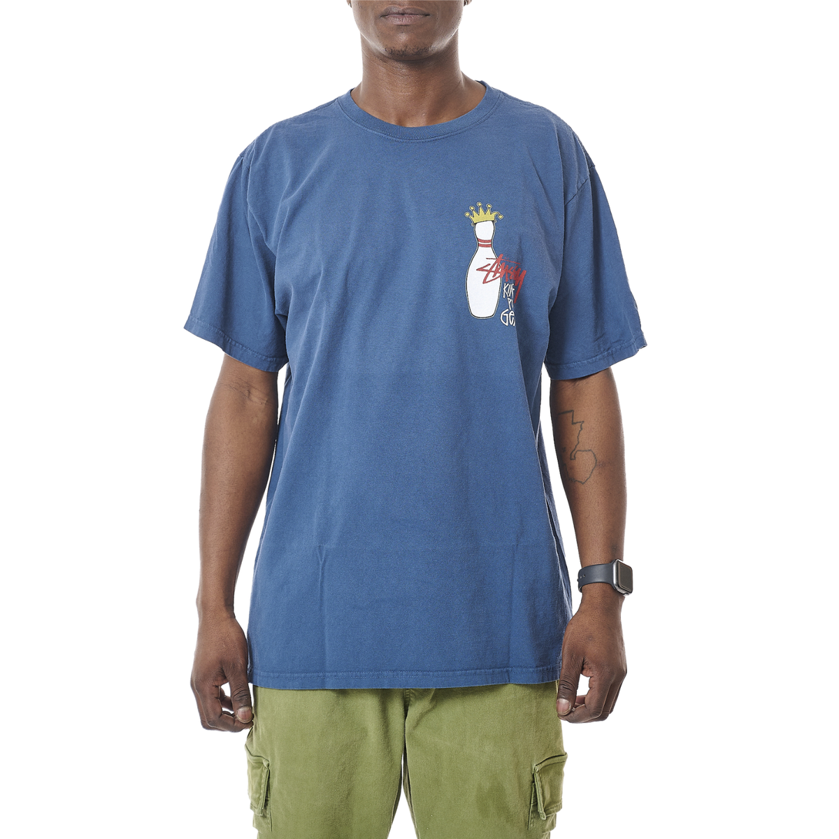 Stussy Kingpin Pigment Dyed Tee - Navy