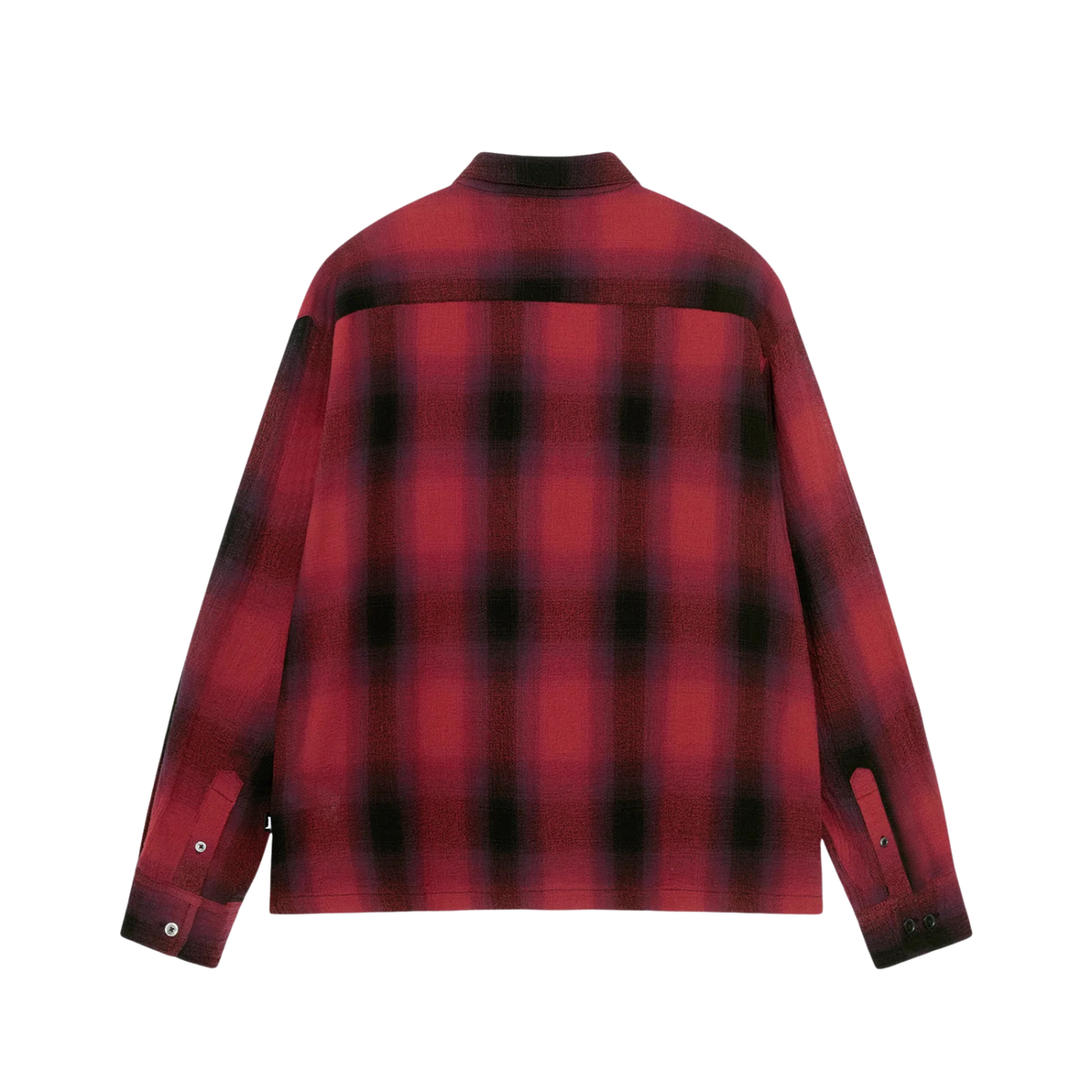 Stussy Loose Weave Plaid Shirt Red