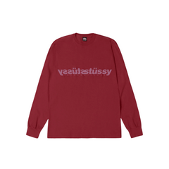 Stussy Mirror LS Tee - Wine I Momentum - Momentum Clothing
