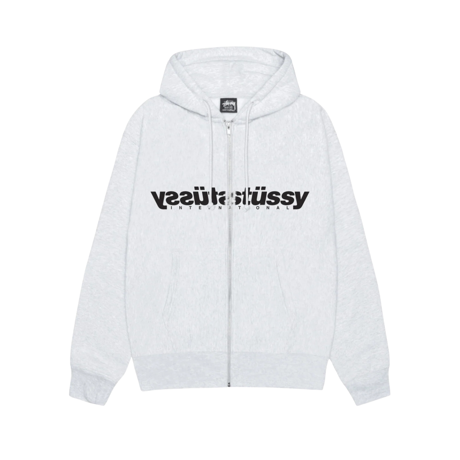 Stussy Mirror Zip Hood Ash Heather I Momentum - Momentum Clothing