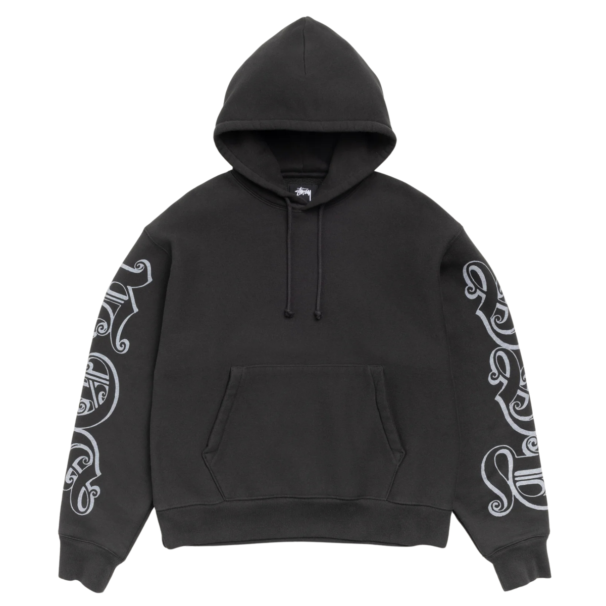 Stussy Motif Print Hoodie Black