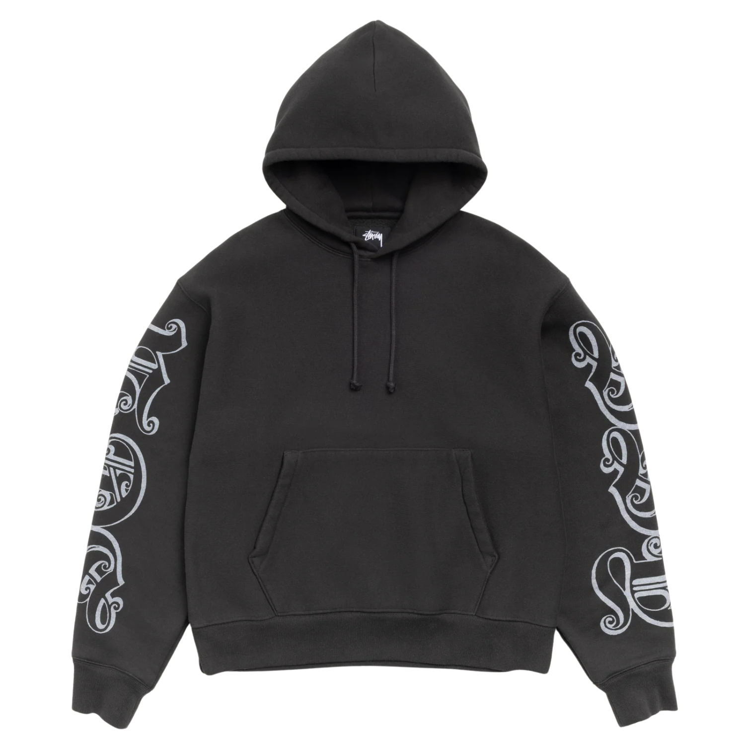 StussyMotifPrintHoodieBlack1_5