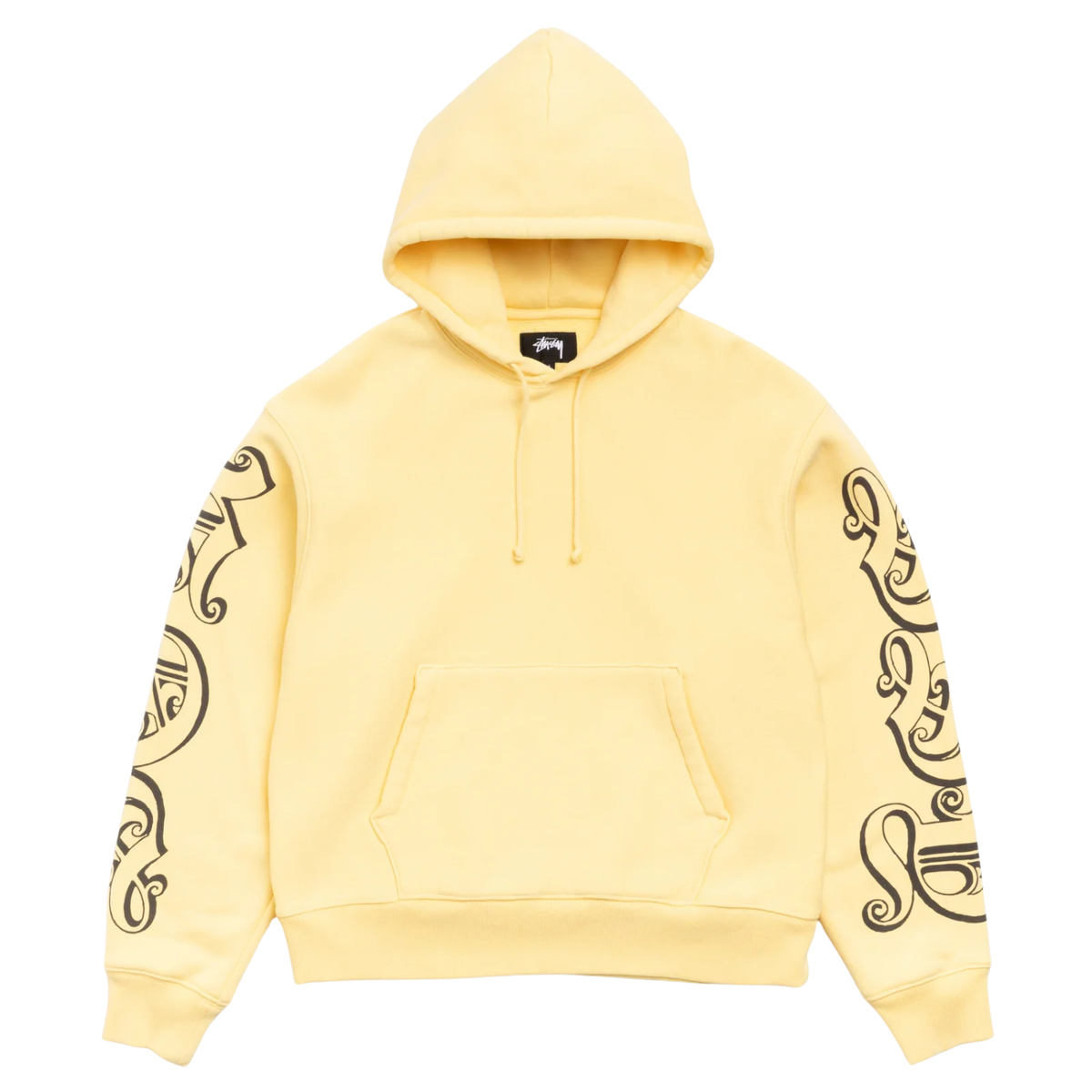 Stussy Motif Print Hoodie Yellow