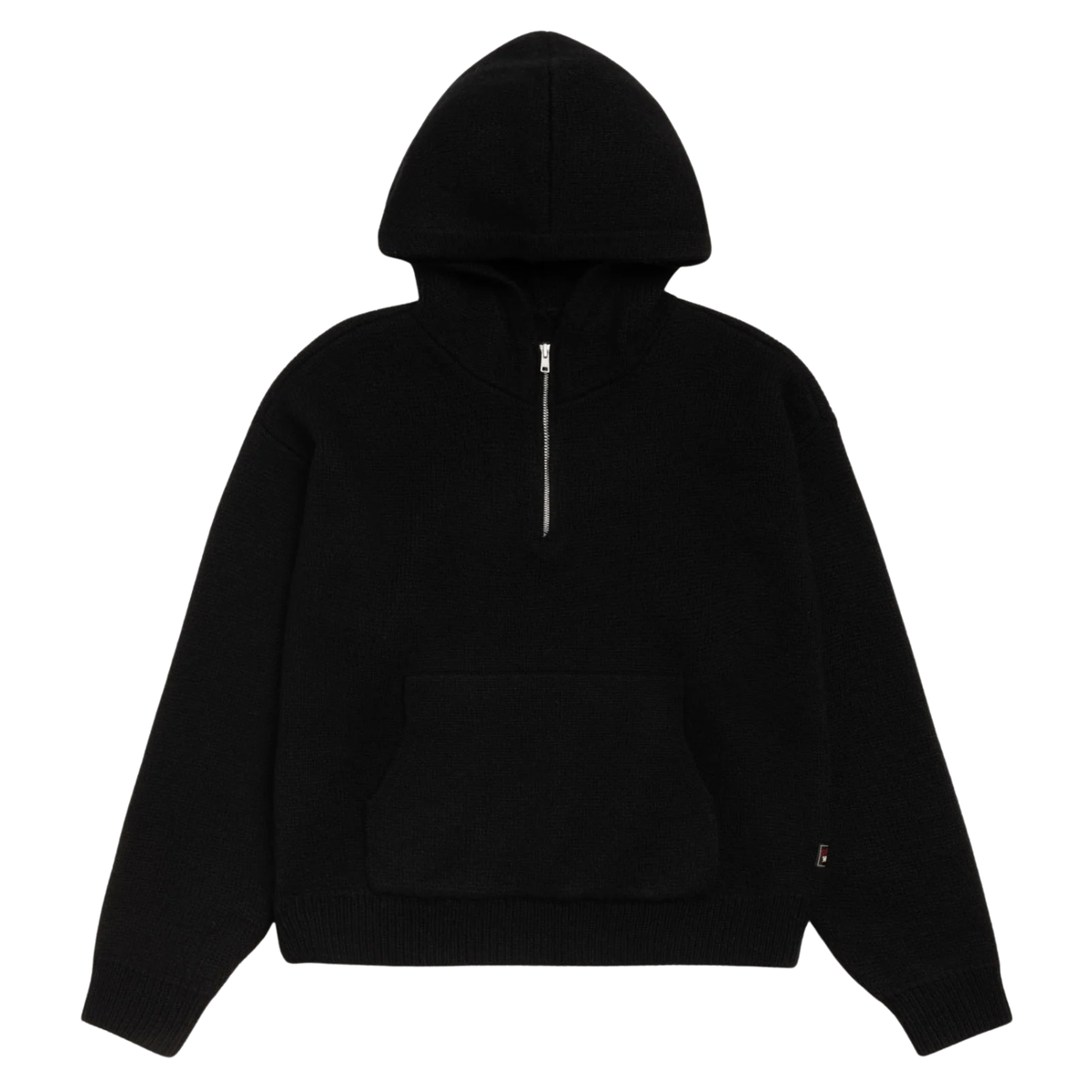 Stussy Quarter Zip Sweater Hood Black