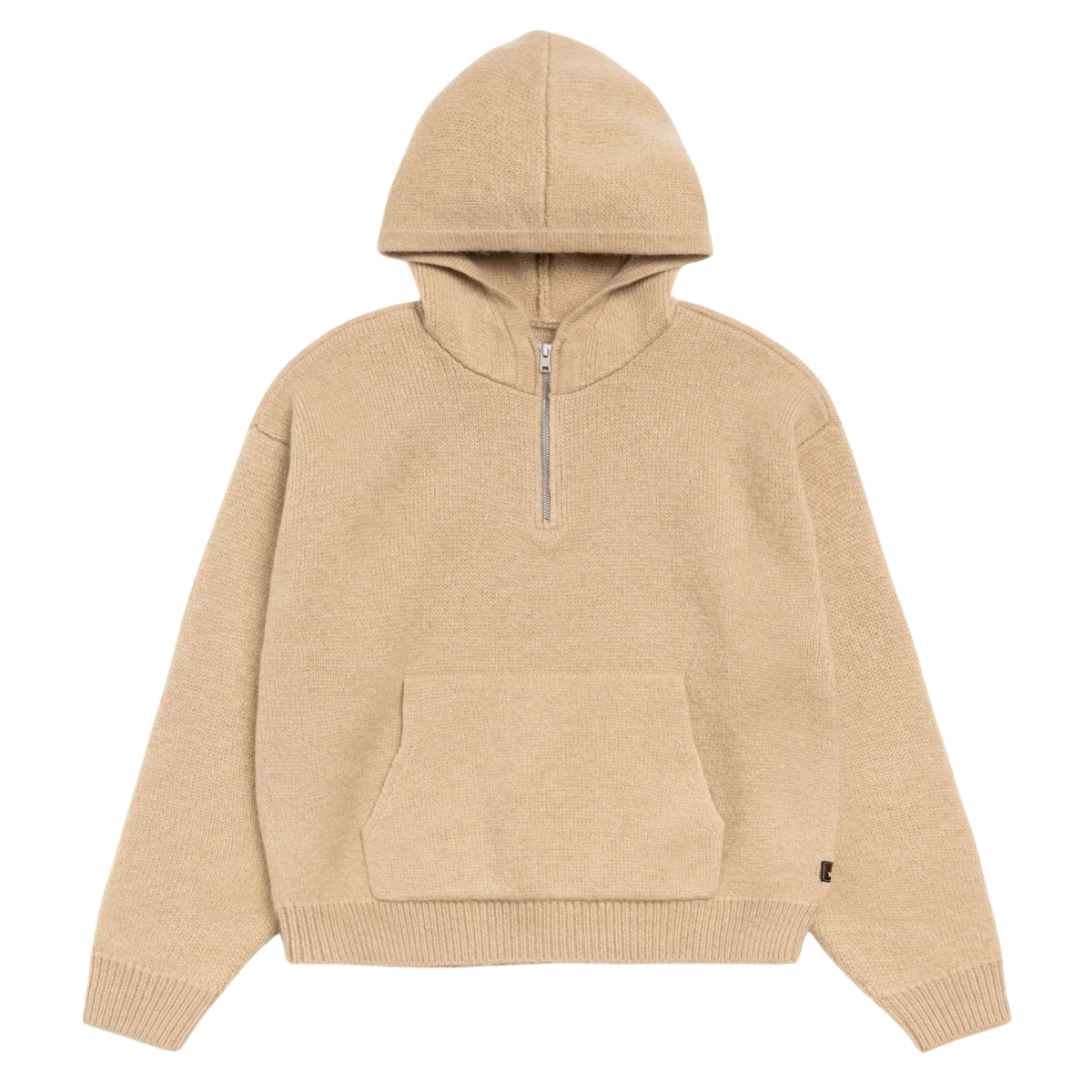 Stussy Quarter Zip Sweater Hood Tan