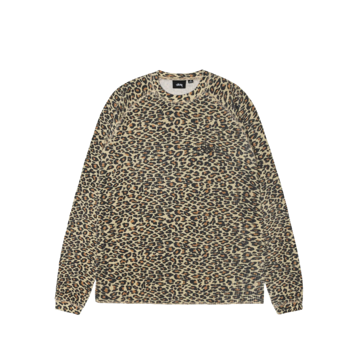 Stussy Raglan Thermal Basic Stock Leopard