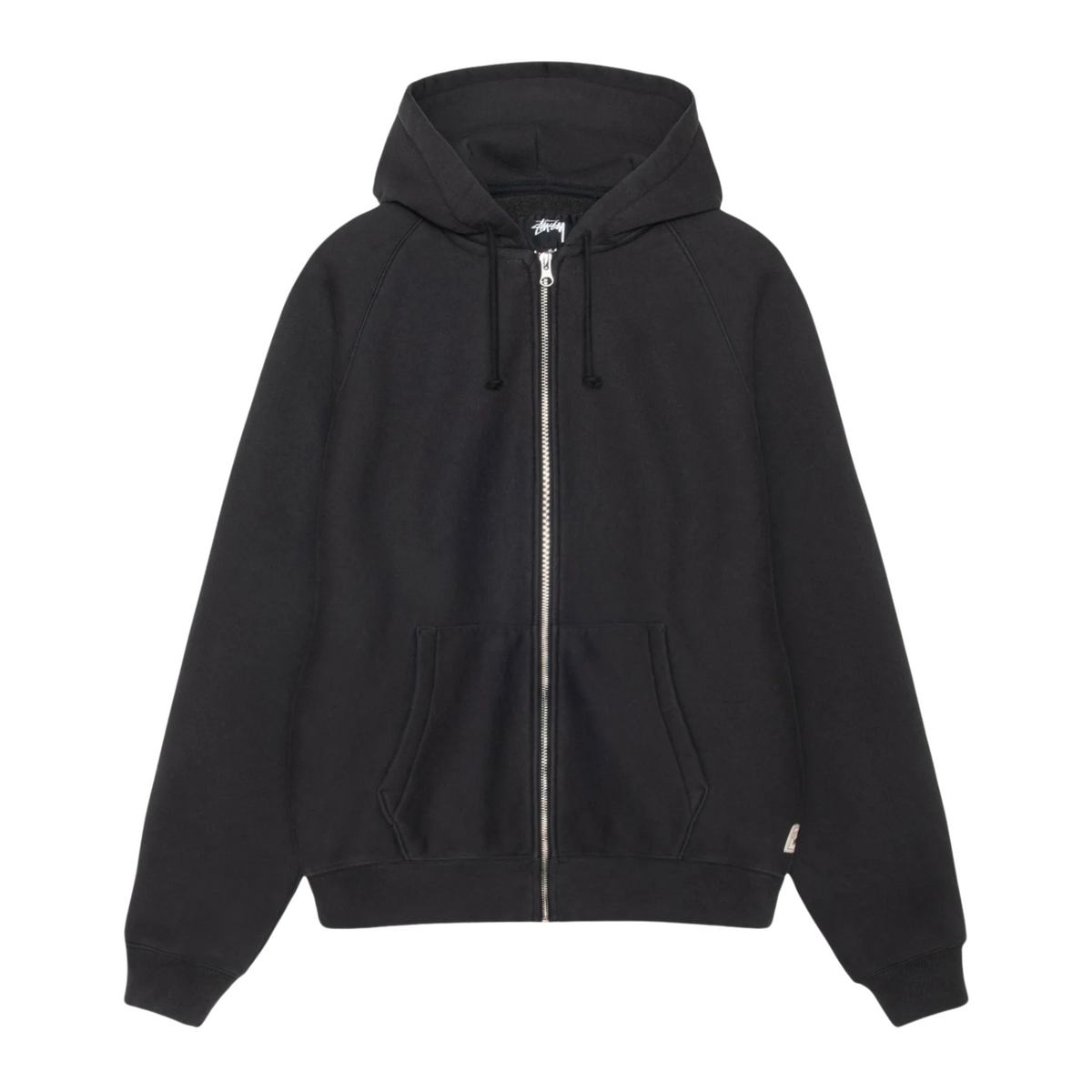 Stussy Raglan Zip Hood Washed Black