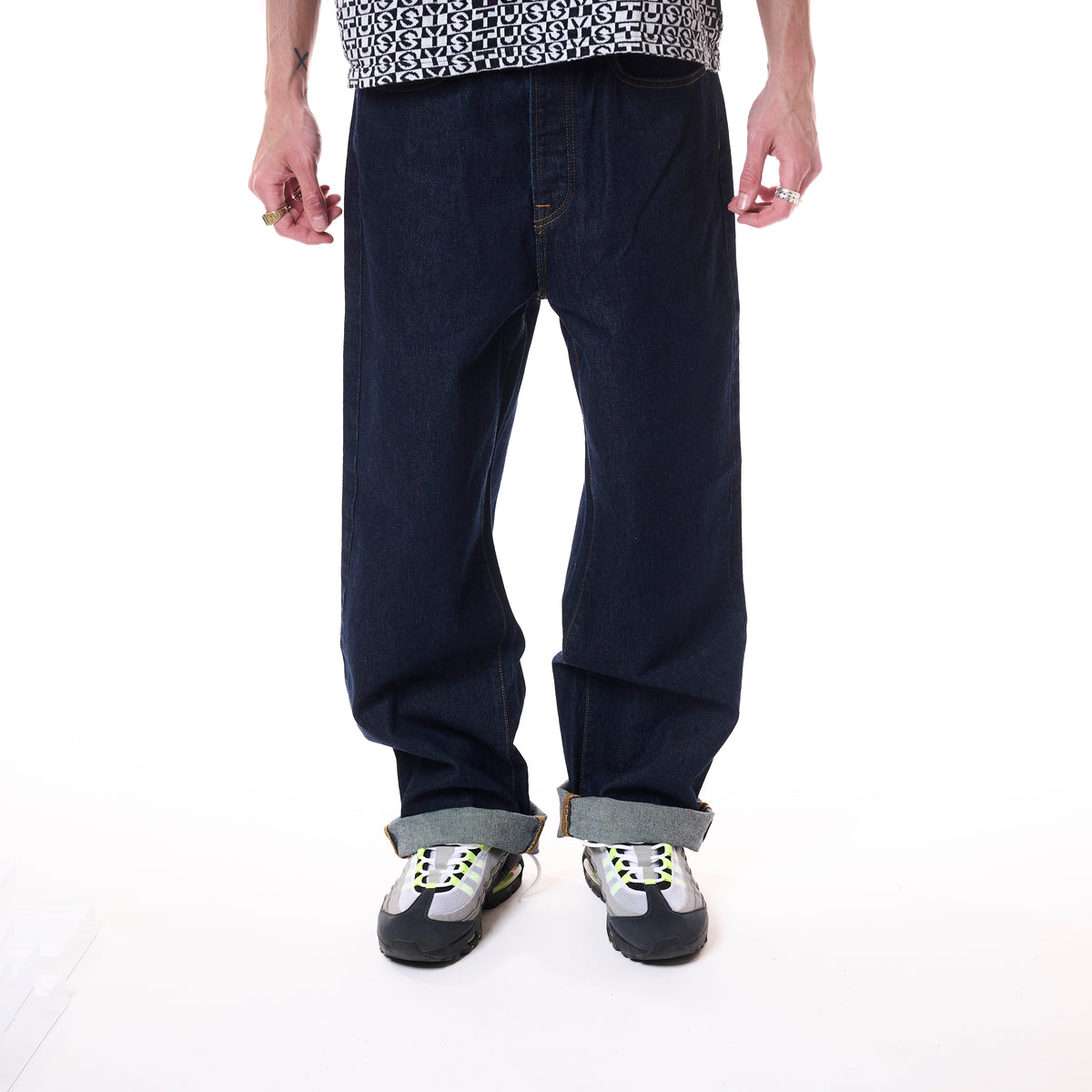 Stussy Relaxed Jeans Denim - Rinsed Indigo