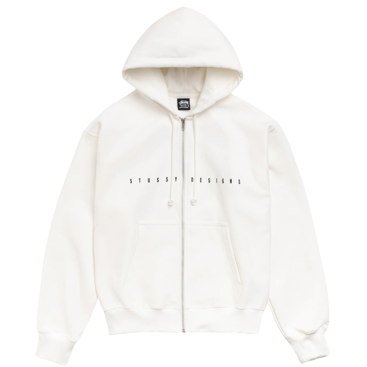 Stussy S Box Zip Hood Off White