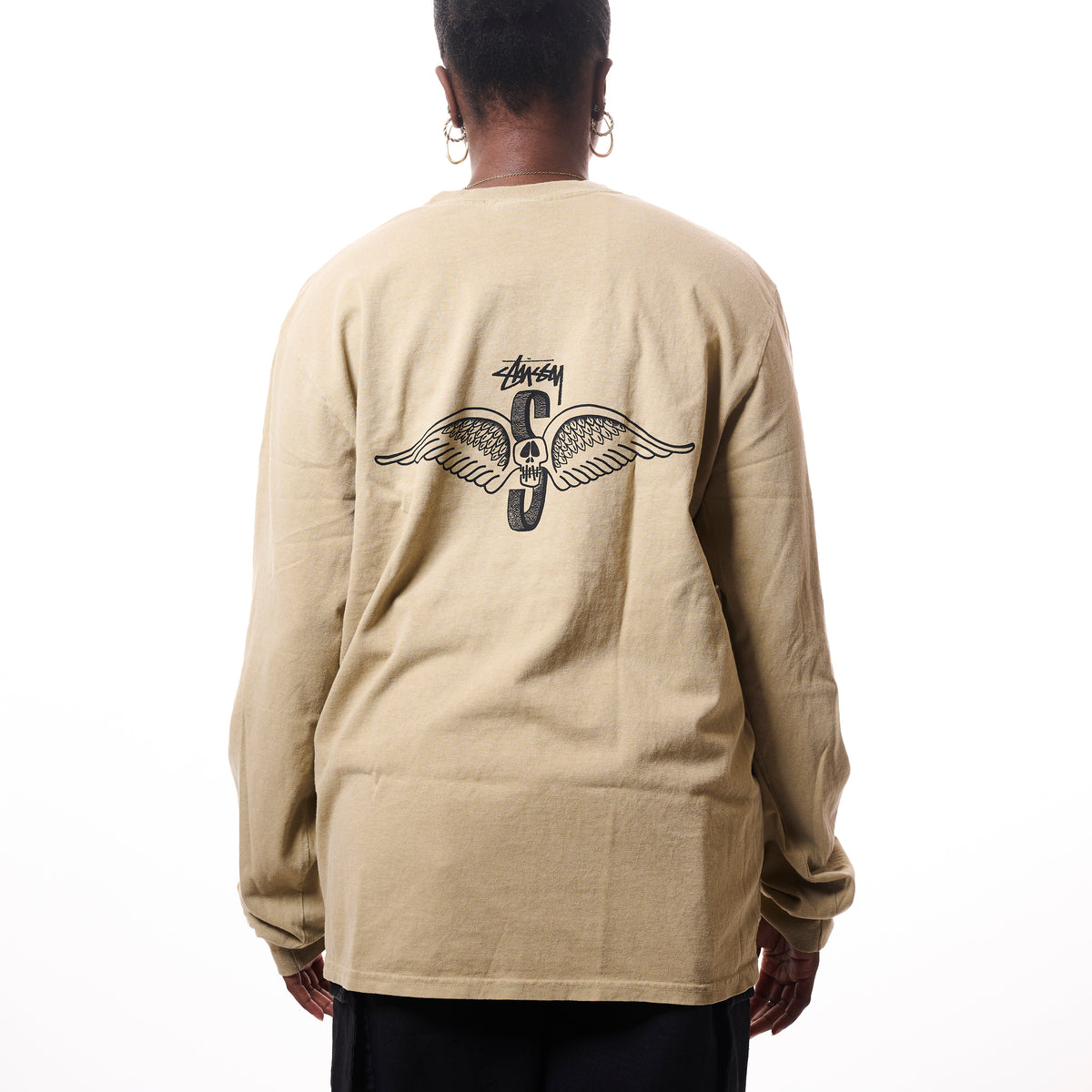 早期完売★Stussy★SKULL WINGS LS TEE PIGMENT DYED NAVY/追跡O Skull Wings Pigment Dyed L/S T-Shirt – Premier