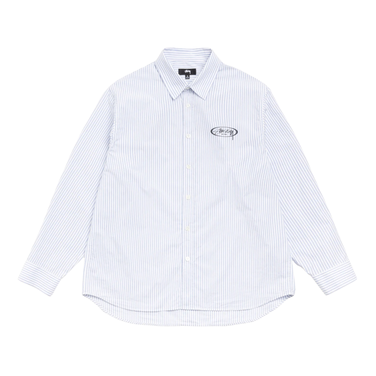 Stussy Standard Logo Shirt Blue Stripe