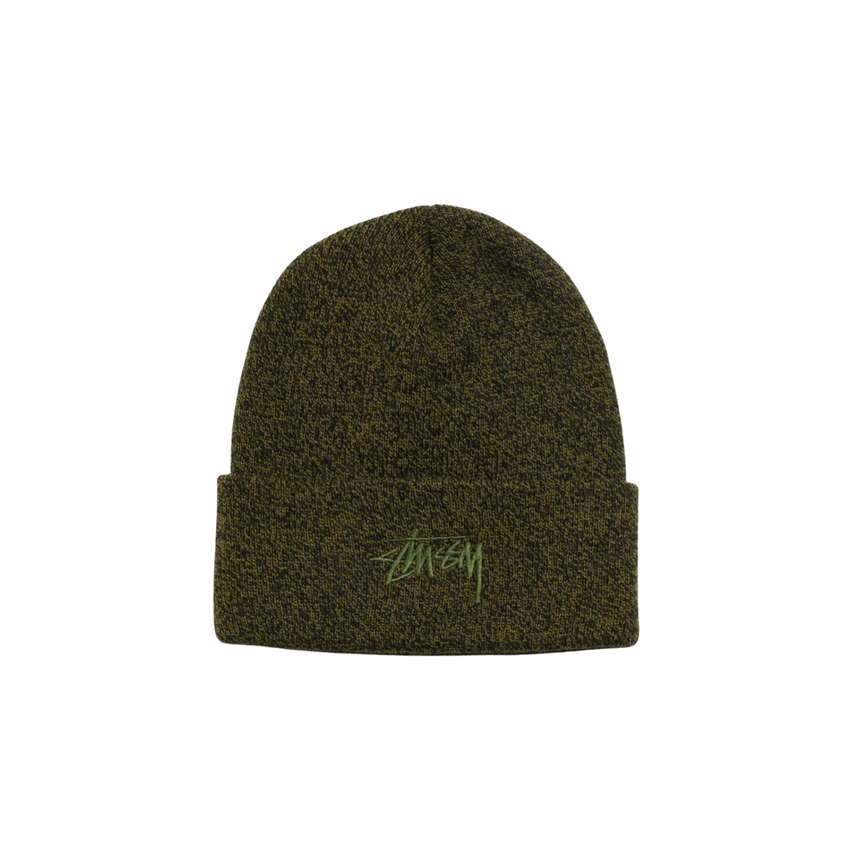 Stussy Stock Cuff Beanie Marled Olive 