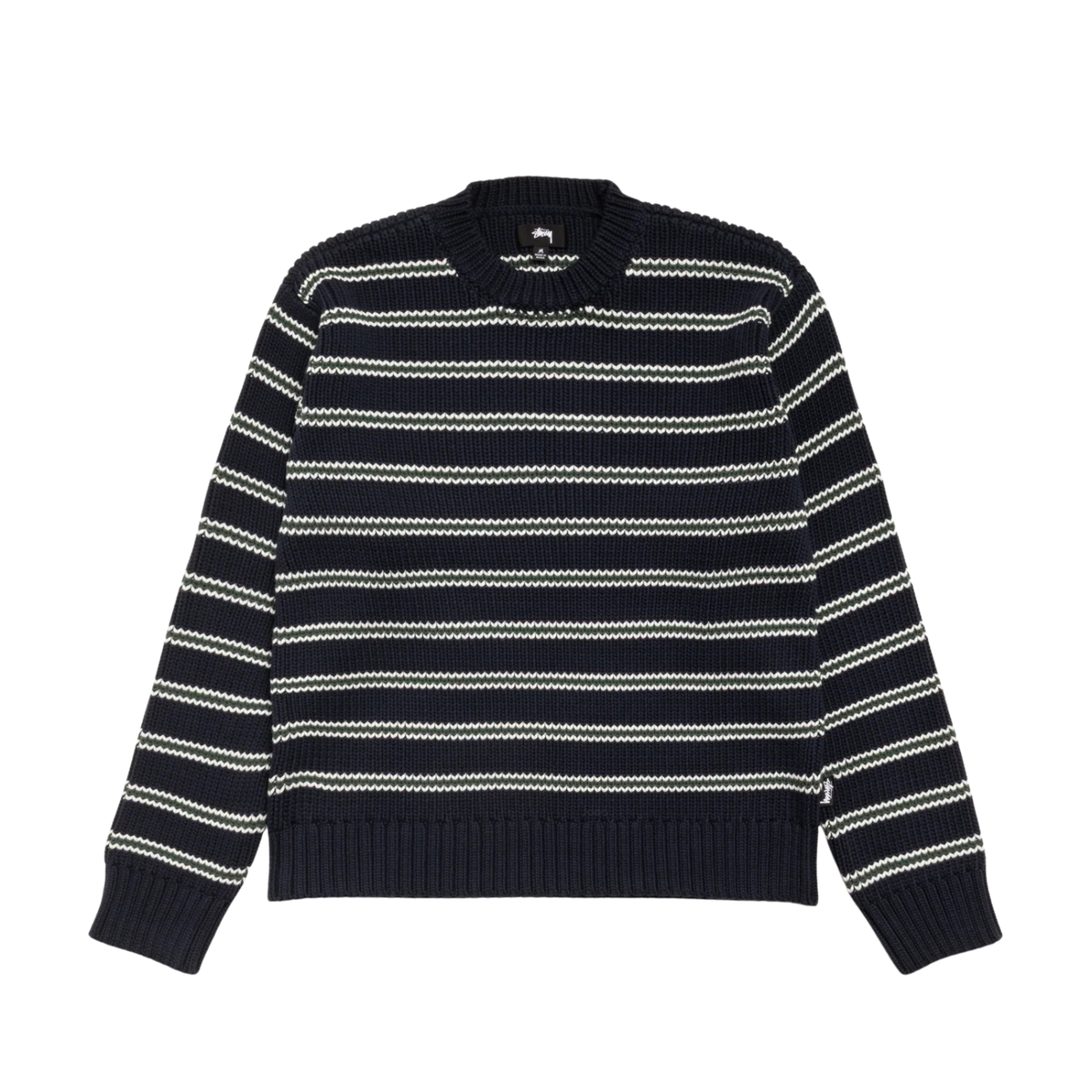 Stussy Stripe Crew Ocean
