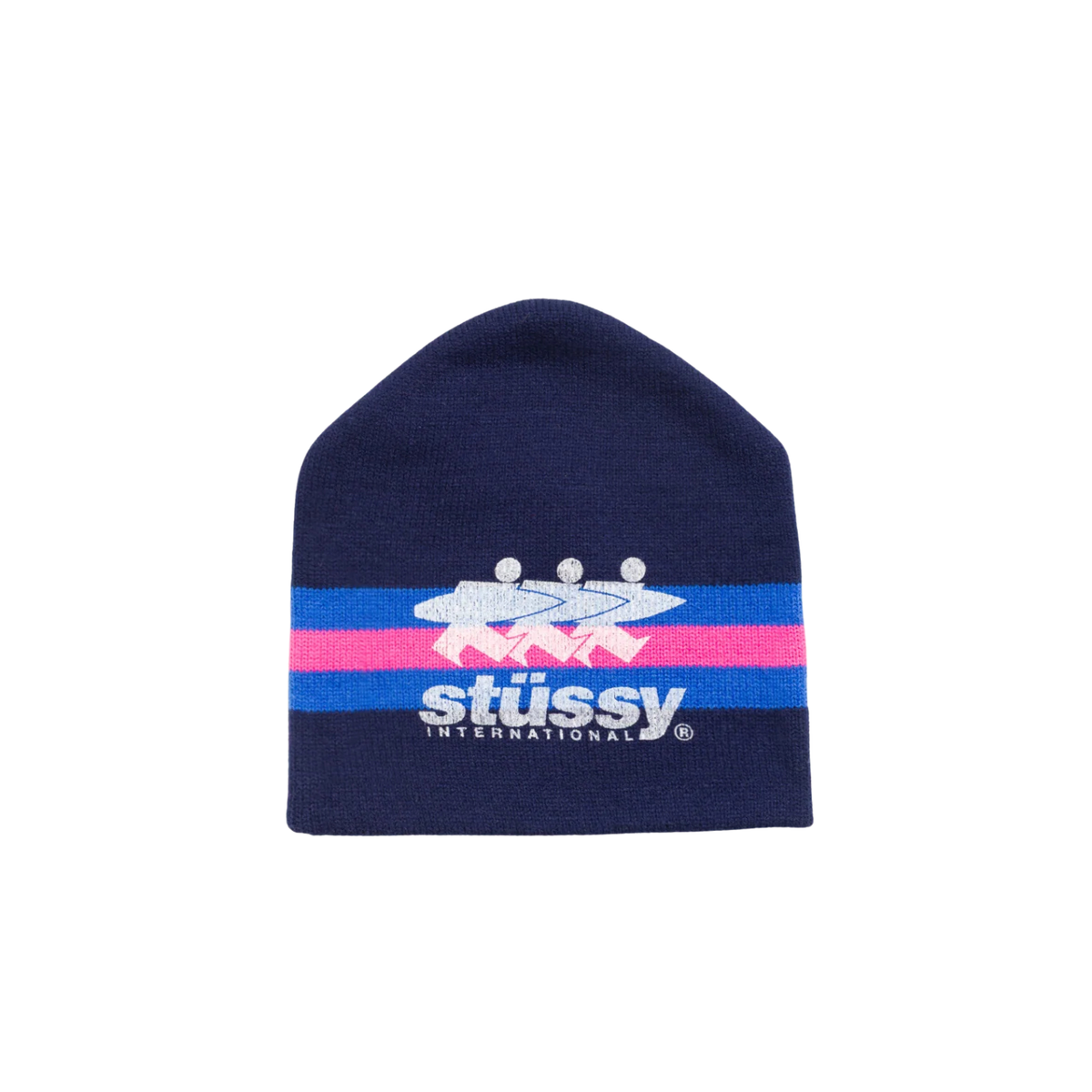 Stussy Stripe Ski Beanie Navy