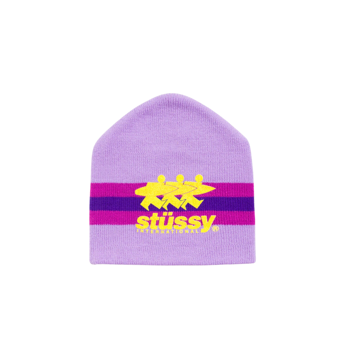 Stussy Stripe Ski Beanie Purple