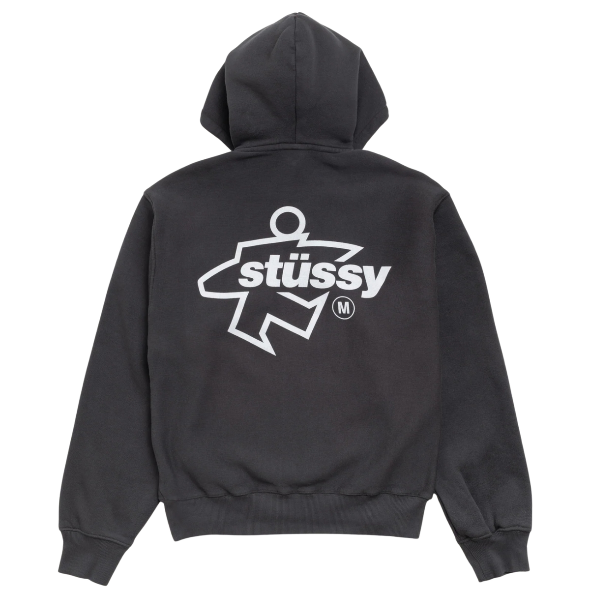 Stussy Surf Size Gar. Dyed Zip Hood Faded Black