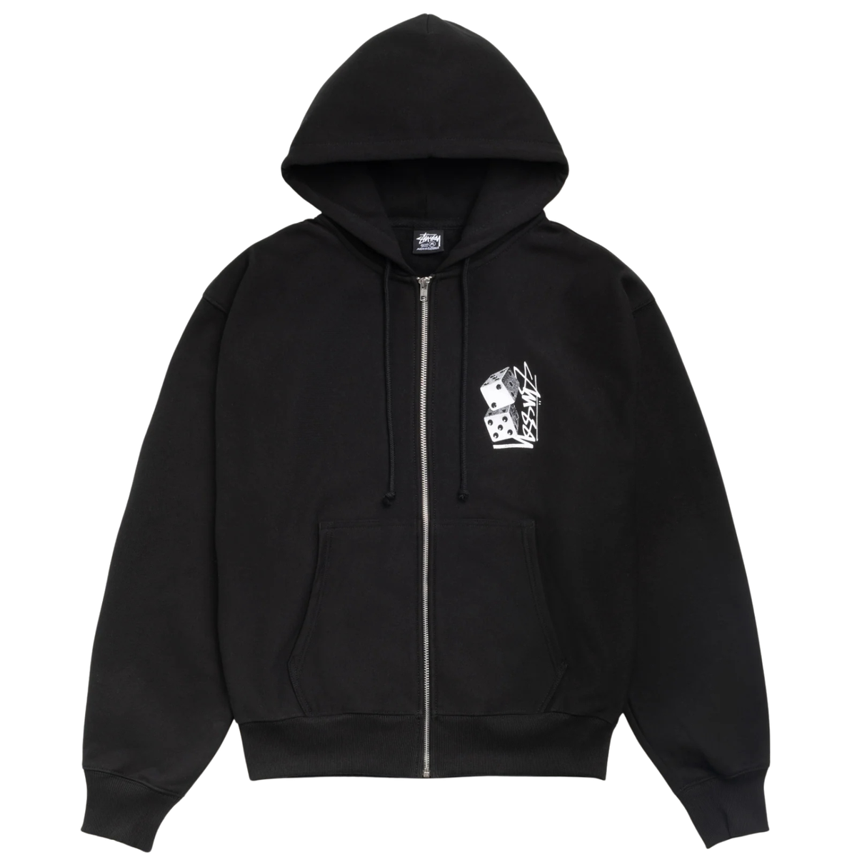 Stussy Tall Dice Zip Hood Black