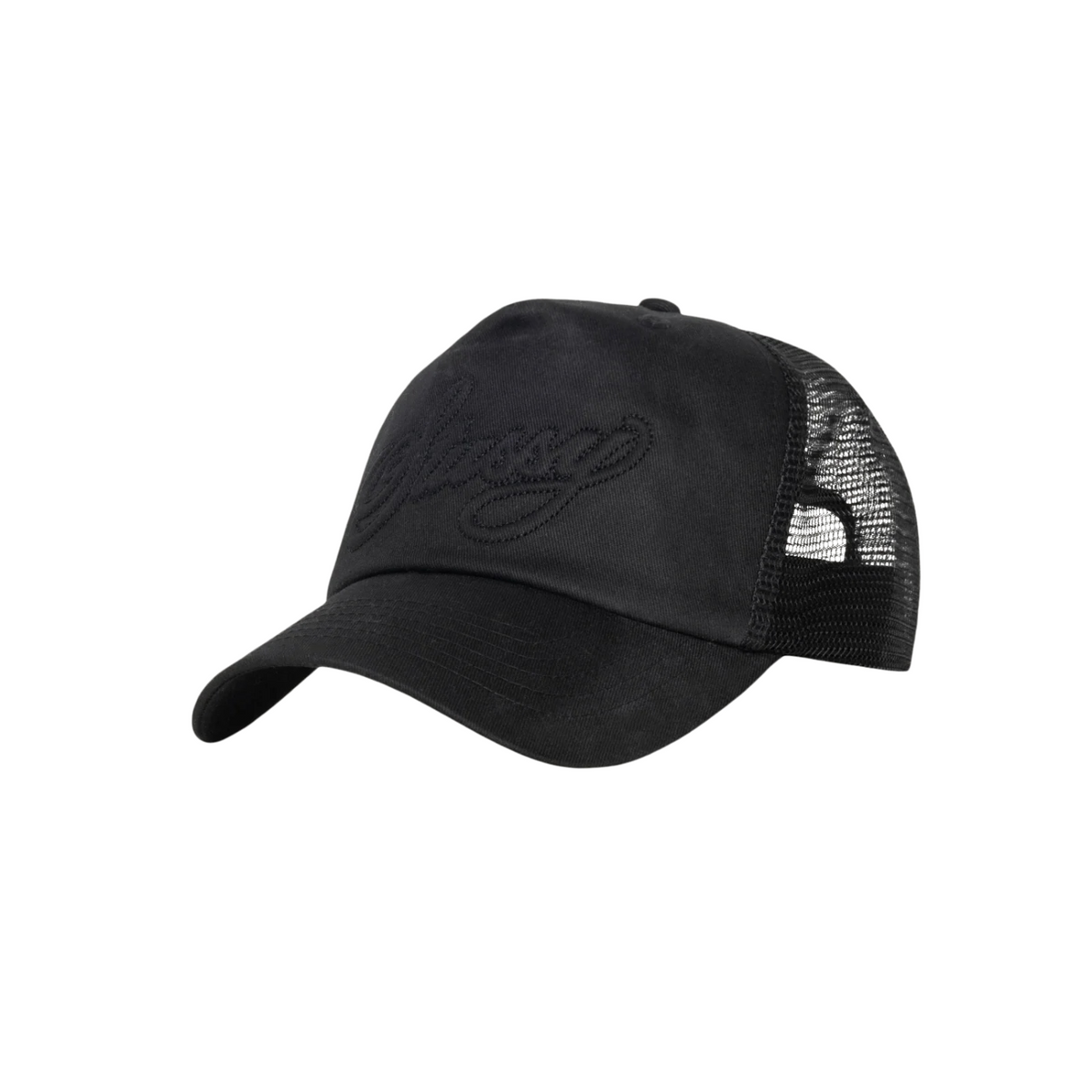 Stussy Trucker Cursive Stitch - Black
