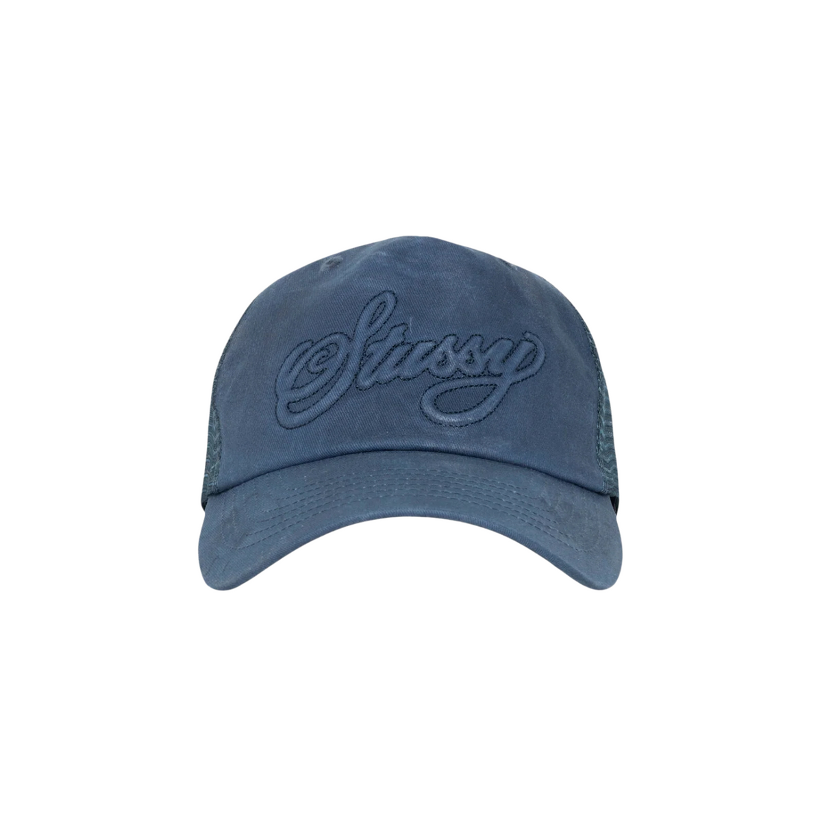 Stussy Trucker Cursive Stitch Navy