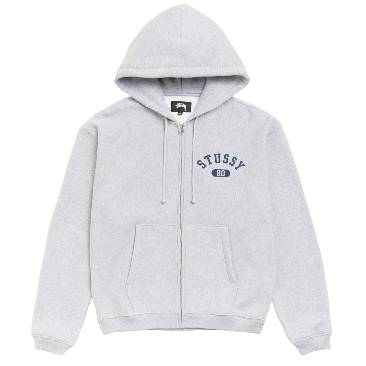 Stussy Varsity Zip Hood Grey Heather