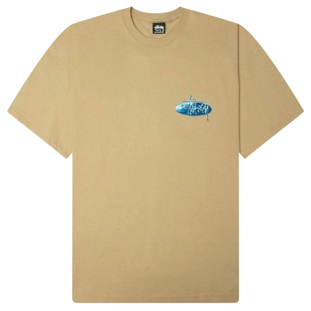 Stussy Wave Oval Tee Khaki