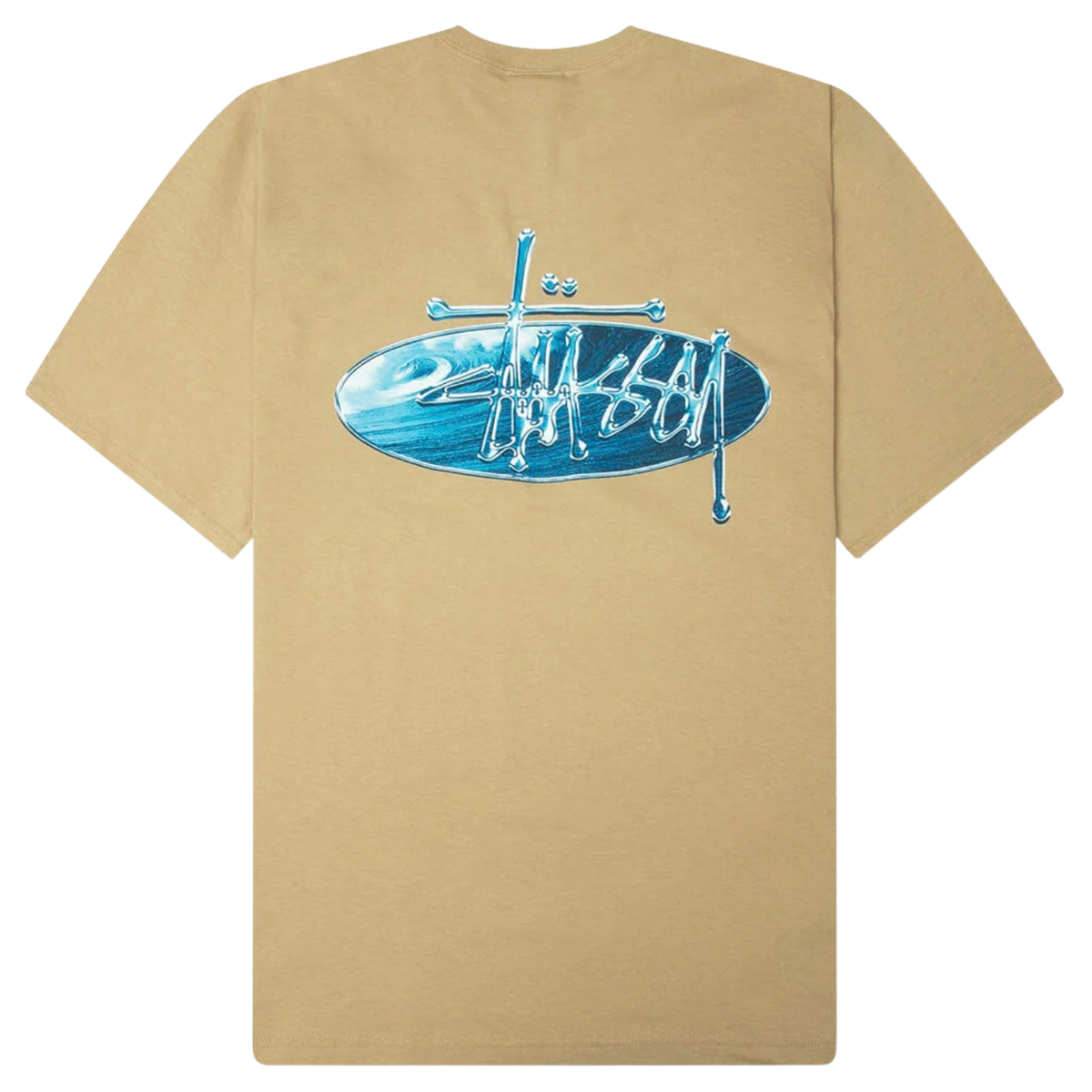 Stussy Wave Oval Tee Khaki