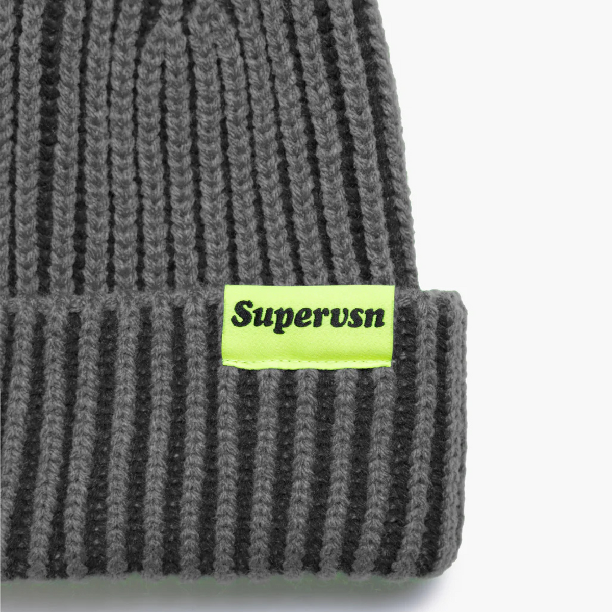 Supervsn Contrast Rib Beanie - Black