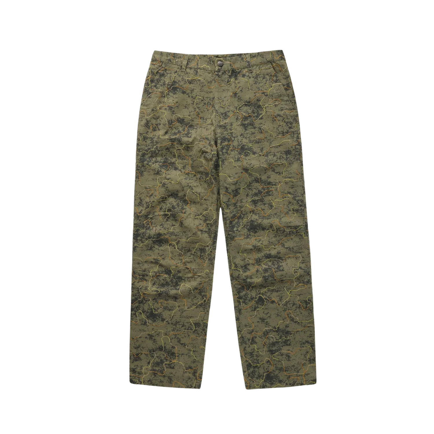 【oan】Allish Eyelet Carpenter Camo Pants Supervsn Embroidered Camp Pant Olive I Momentum - Momentum