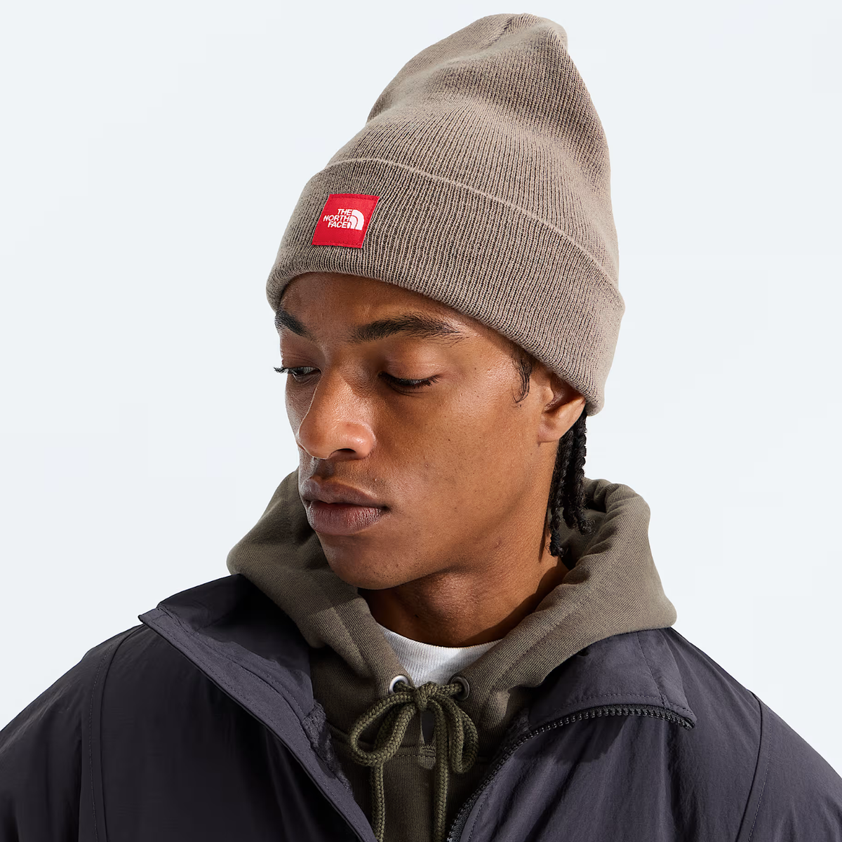 TNF Red Box Beanie Garnet 