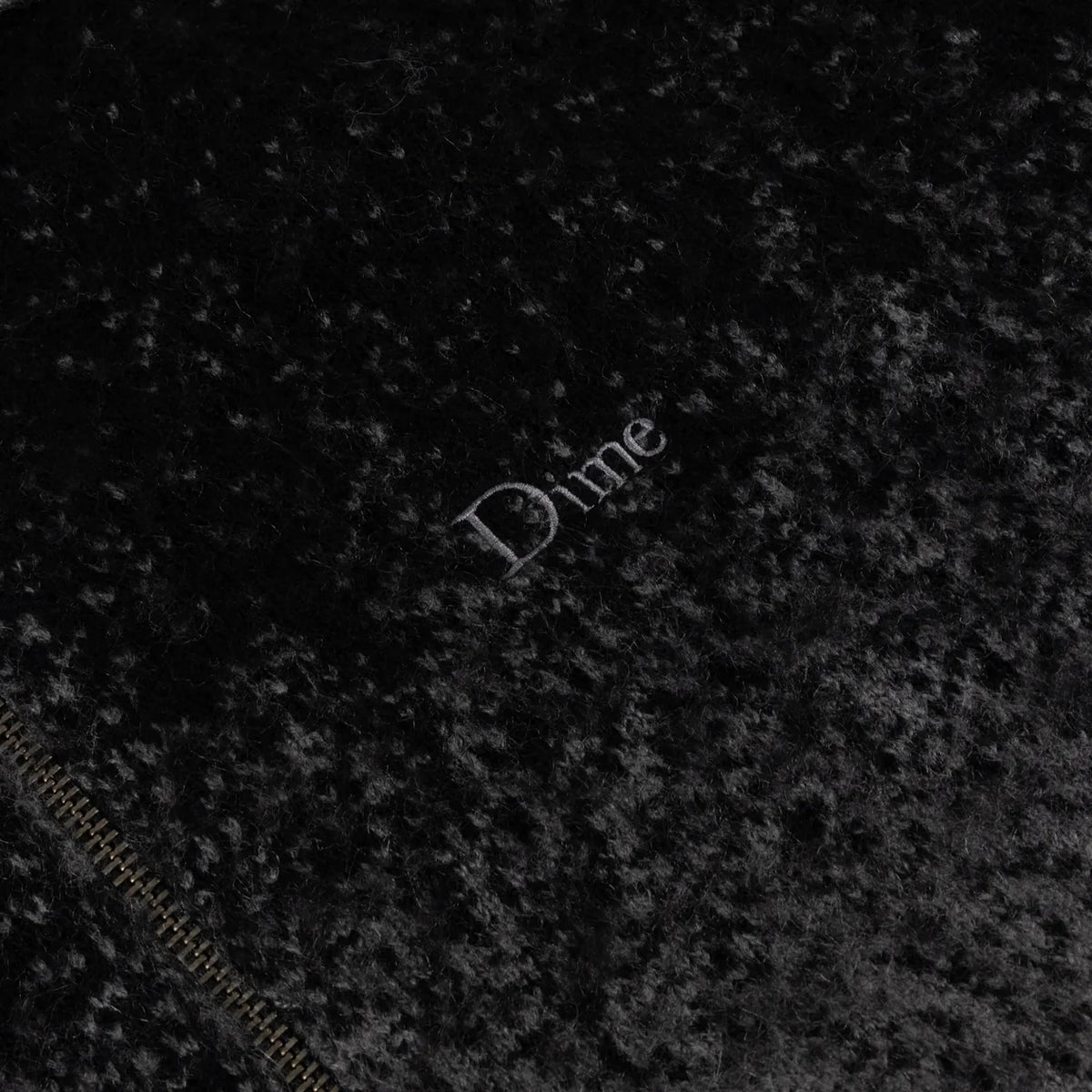 Dime Mohair Double Zip Knit Black/Charcoal