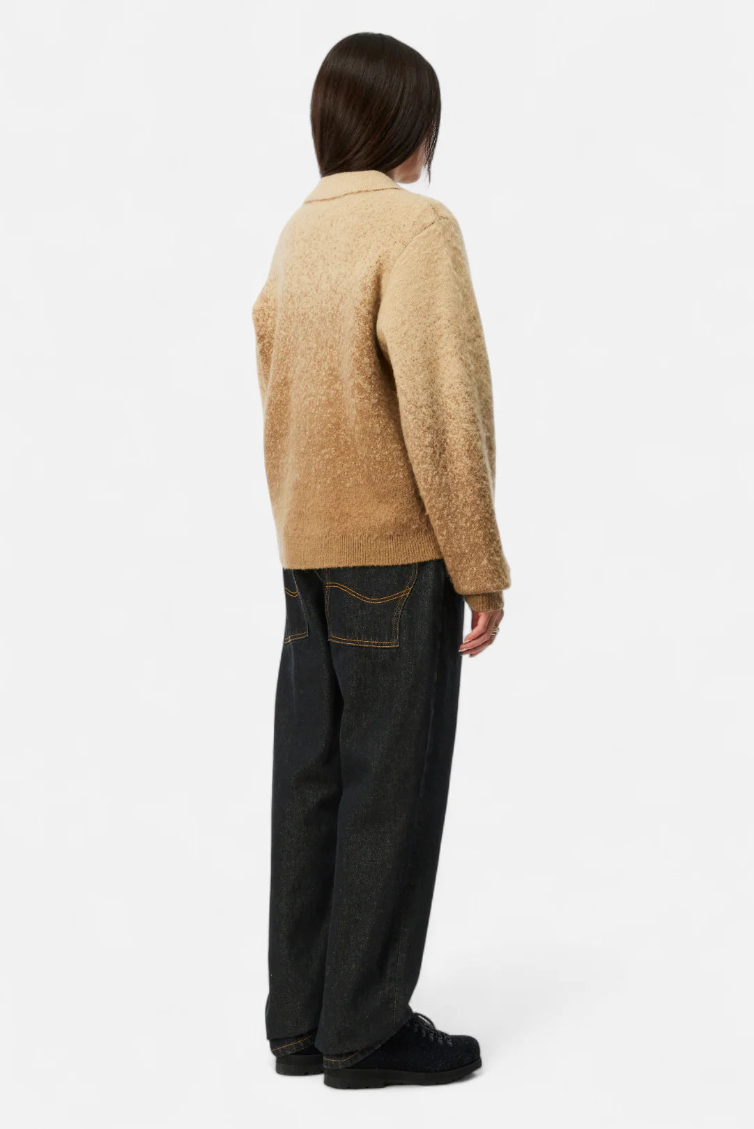 Dime Mohair Double Zip Knit Camel