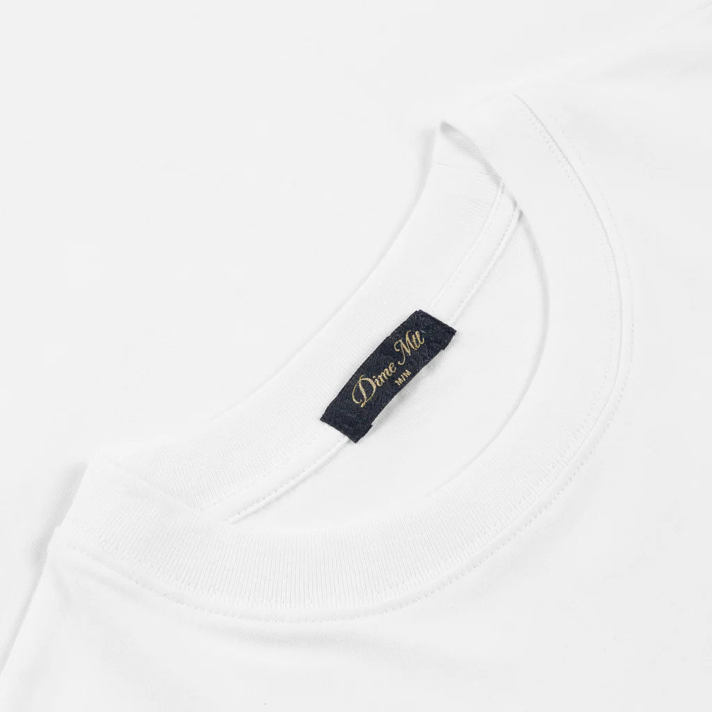 DIME Cursive Small Logo T-Shirt White