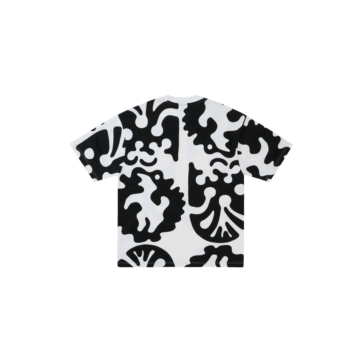 The Trilogy Tapes Clogged Bear T-Shirt All Over Print Black/White