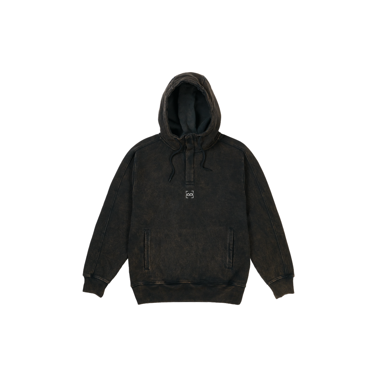 The Trilogy Tapes Dash Line Washed Hoodie Black