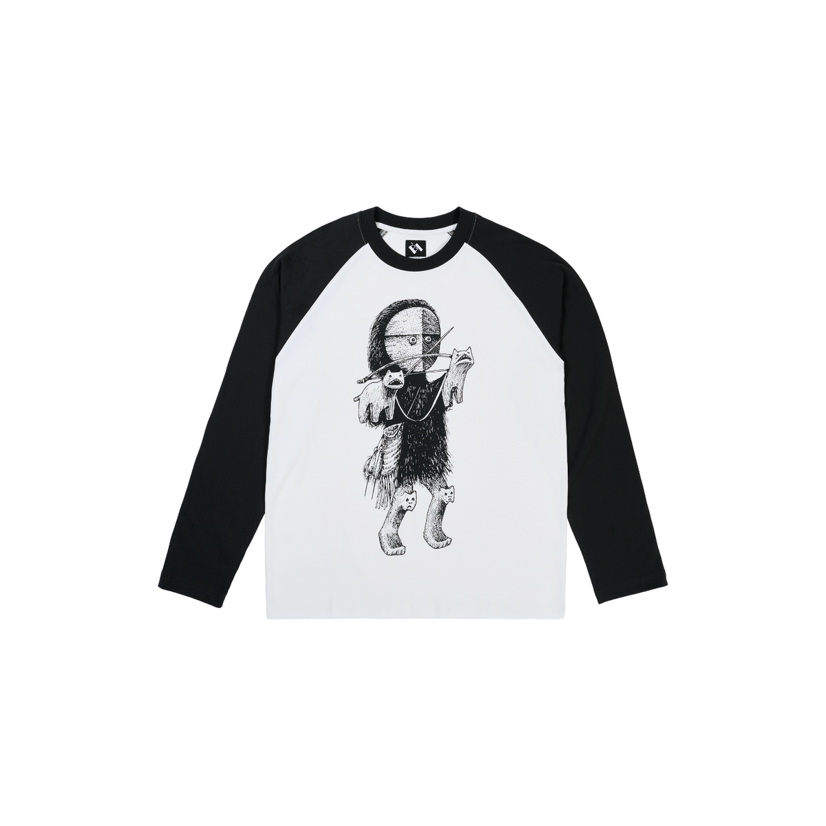 The Trilogy Tapes Siberian Girls Raglan Black/White