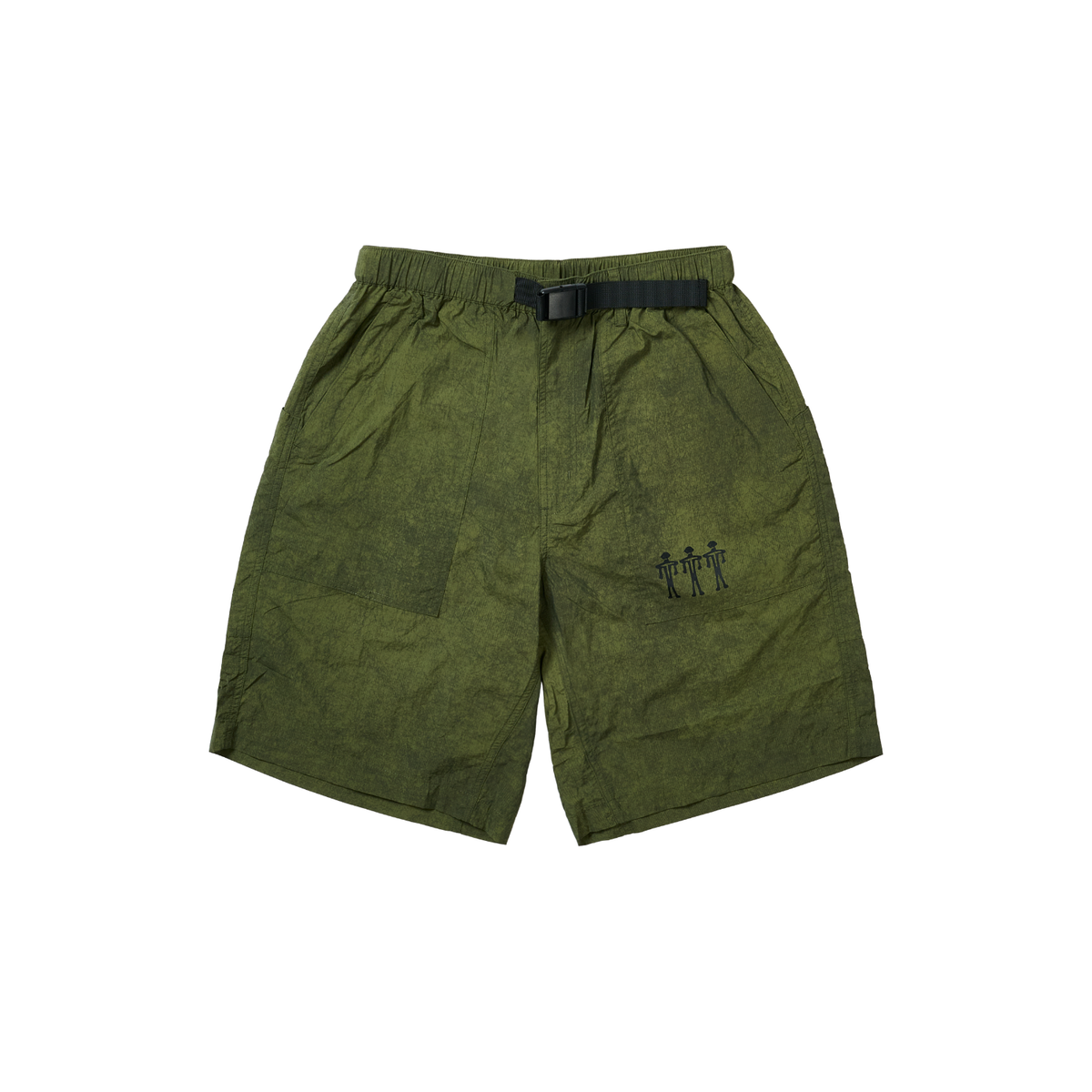 The Trilogy Tapes Trail Shorts Textured Olive
