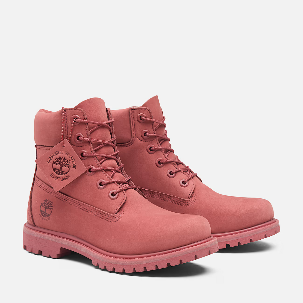 Timberland W 6" Lace Up Waterproof Boot Medium Red Nubuck