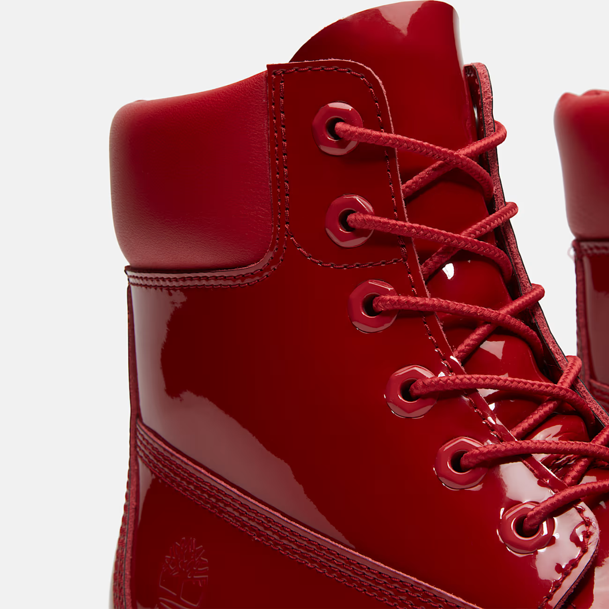 Timberland W Premium 6" Lace Up Waterproof Boot Medium Red Patent Leather