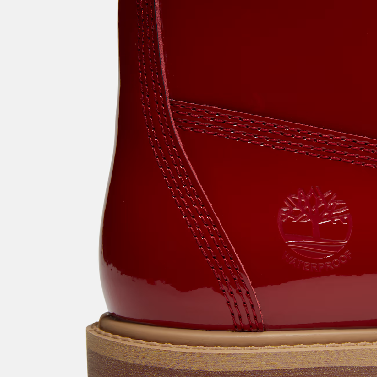 Timberland W Premium 6" Lace Up Waterproof Boot Medium Red Patent Leather