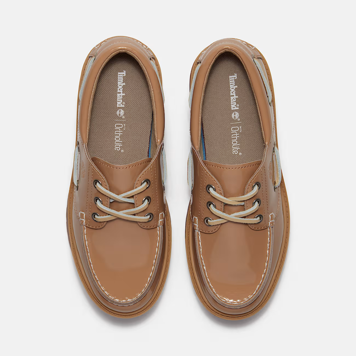 Timberland W Stone Street Boat Shoe Medium Beige Patent Leather