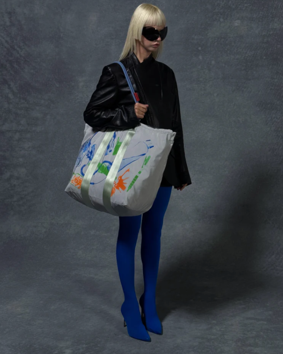 Pleasures Topologie Summit Reversible Tote Black Liminal Gray