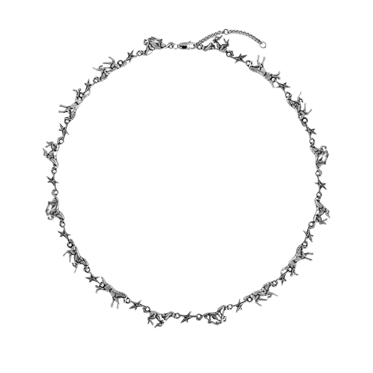 TwoJeys Icon Wild Horse Necklace Silver