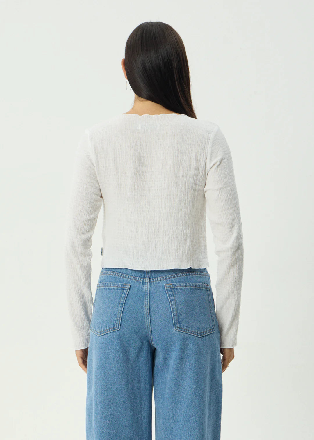Afends W Focus Long Sleeve Top White