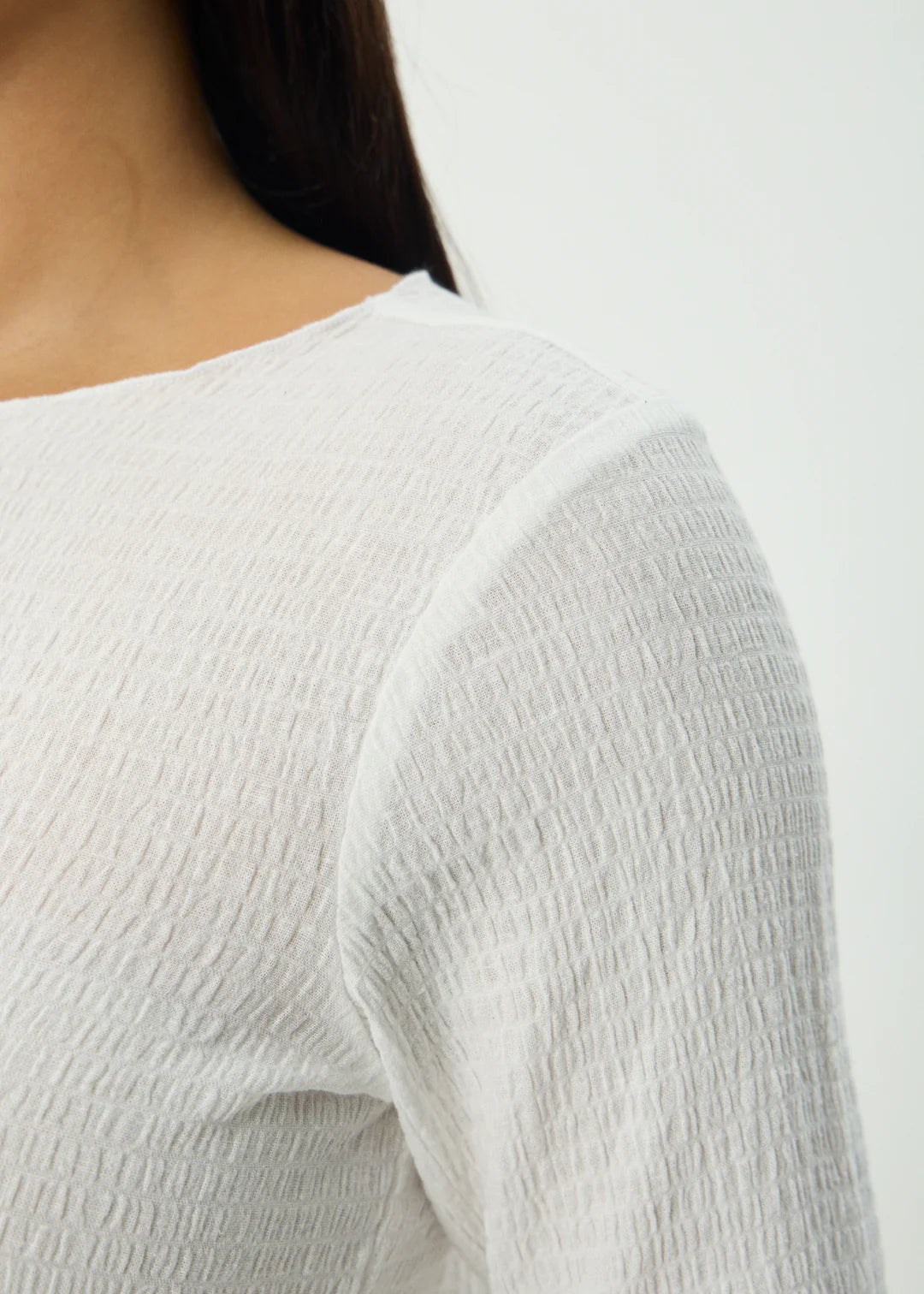 Afends W Focus Long Sleeve Top White